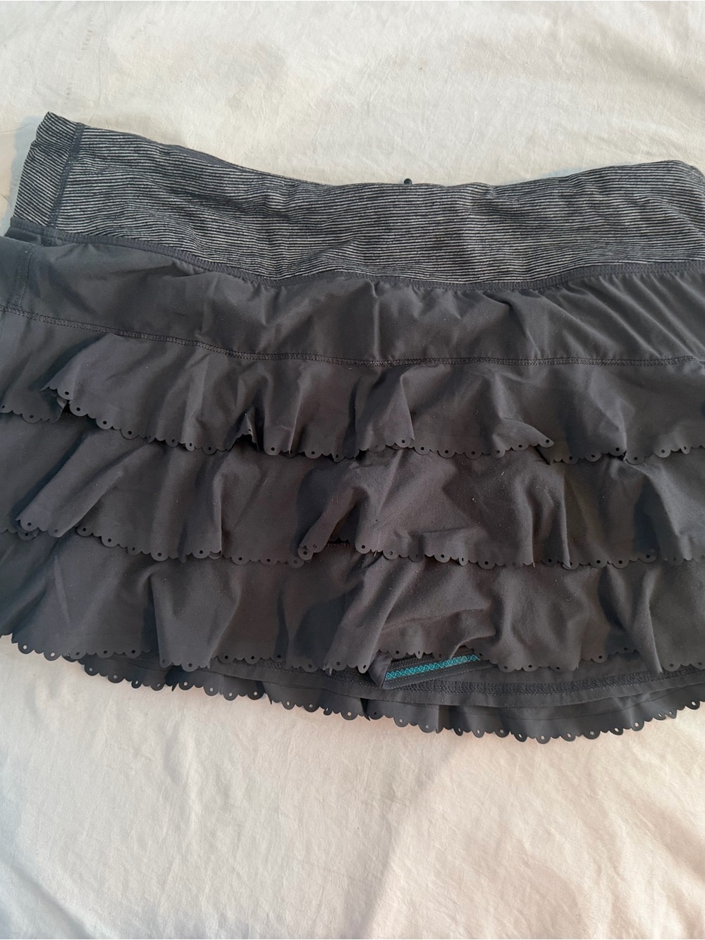 lululemon athletica Black Ruffled Active Skirt